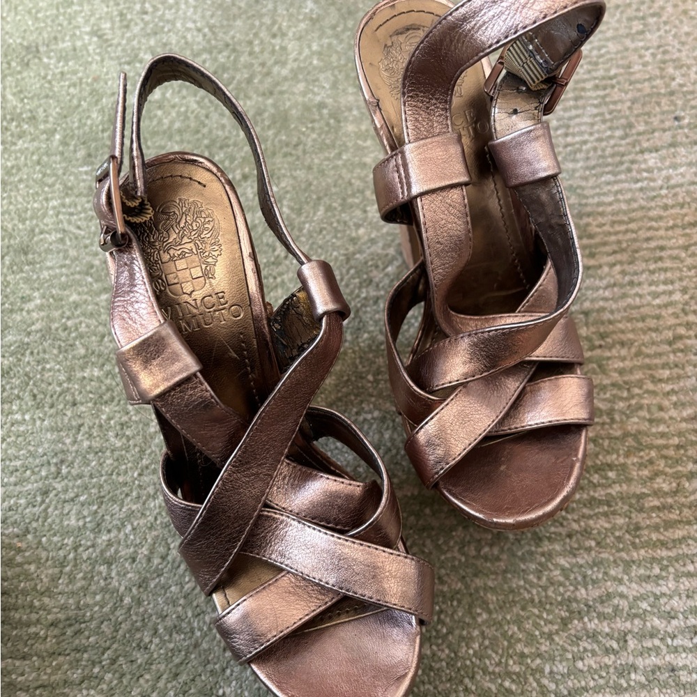 Vince Camuto Metallic Bronze Sandals